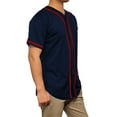 thumbnail image 2 of Lappel Men's Baseball Button Down Jersey College Sports Team Uniforms Size up to 3XL Short Sleeve Athletic Sports Tee Shirts Made in USA, 2 of 4