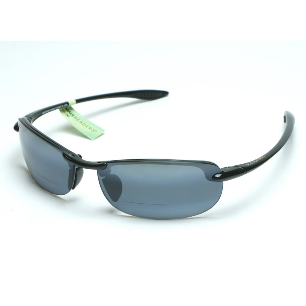 Maui Jim Maui Jim Makaha Reader G8050220 Sunglasses +2.0 Gloss Black/Grey