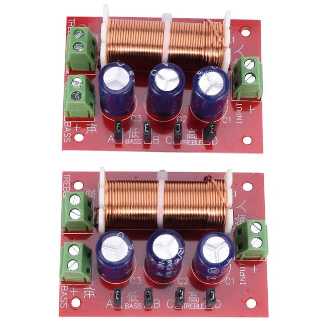 2Pcs 400W Speaker Crossover 2 Way Audio Adjustment Tweeter Bass Speakers Filter Frequency Divider fo