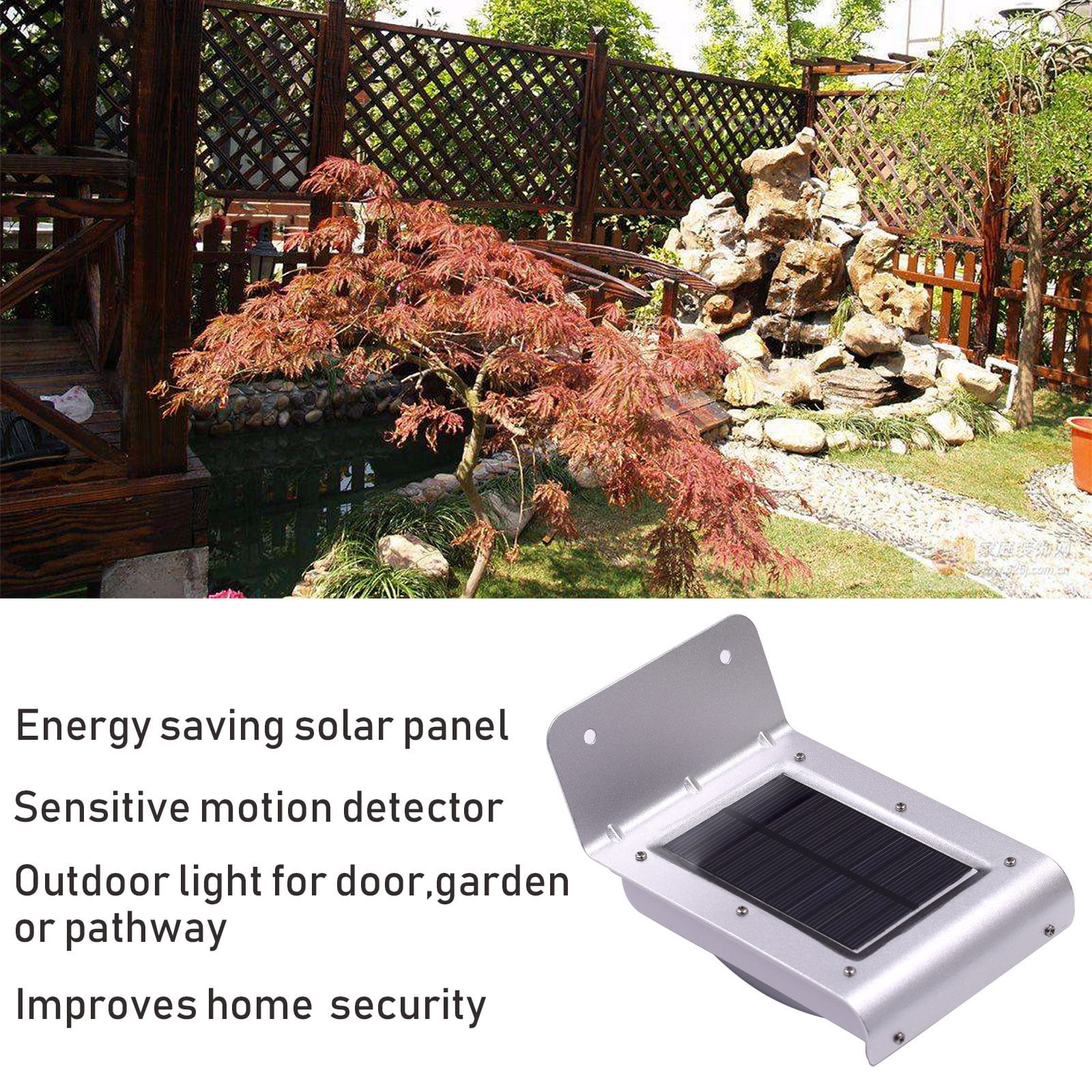 Details about   100LM Solar Energy LED Outdoor Lamp with Infrared Induction & Light-operated Co 