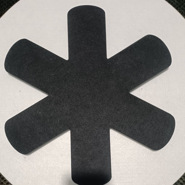 Zhuge 10 protectores de ollas y sartenes, protectores de ollas apilables para proteger y separar ollas y sartenes, 14,9" negro