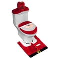 thumbnail image 2 of Bangcool 3PCS Christmas Toilet Cover Set Santa Toilet Seat Cover Toilet Tank Cover & Rug, 2 of 5