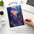 thumbnail image 4 of Acrylic Writing Board Gold 12.5*9 Inch Clipboards Transparent Acrylic Material Suitable For Office Classroom Teachers Fashion Bloggers Stationery Enthusiasts Blue Jellyfish Glow, 4 of 9