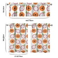 thumbnail image 6 of Kitchen Curtains 36 Inch Short - 3 Panel Set, Rod Pocket Window Curtain with Pitaya Dragon Fruit Pattern, 100% Polyester for Farmhouse, Cafe, Kitchen, Living Room, Bedroom, Easy Wash, 6 of 6