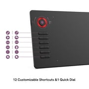 VEIKK A15 Pro Graphics Drawing Tablet 10x6 inch,12 Shortcut Keys,1 Quick Dial,for Windows,Mac,Linux