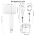 thumbnail image 6 of Asoricing 2-in-1 Electric Hand mixer - 3 Adjustable Speed 20W Handheld Mixer Electric Whisk with 3 Stainless Steel Accessories, Mini Onion Chopper 10Oz, 6 of 13
