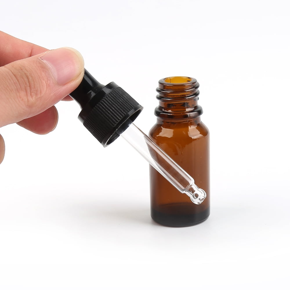 Download 10pcs Pipette Dropper Bottles Aromatherapy/Eye Drops Amber Glass Mini Pot Jar Travel Pot Eye ...