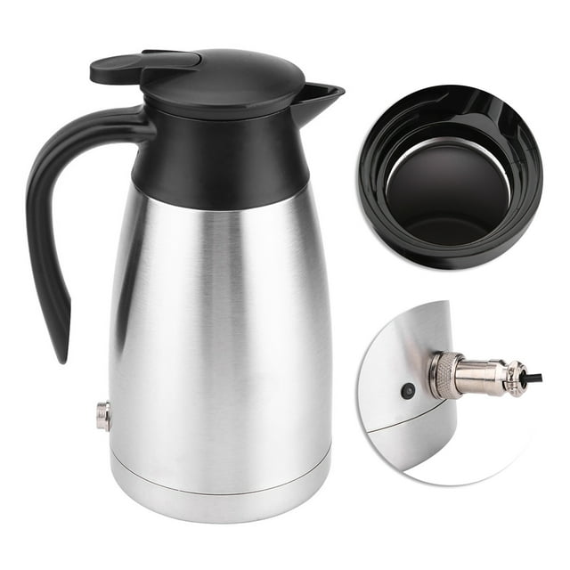 Hervidor Eléctrico De Viaje De Acero Inoxidable De 1000ML 12V/24V Para Coche