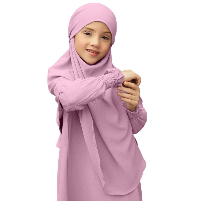 Otqutp Muslim Dress for Girls with Hijab slamic Prayer Clothes Set Dubai Abaya Kaftan Jilbab Burqa Clothing Solid Outfits - Walmart.com Otqutp Muslim Dress for Girls with Hijab slamic Prayer Clothes Set Dubai Abaya Kaftan Jilbab Burqa Clothing Solid Outfits - Walmart.com
