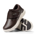 thumbnail image 2 of FitVille-zapatos de cuero para diabéticos para hombre, calzado extraancho, antideslizante, ligero, para dedos ortopédicos, pies hinchados, 2 of 5