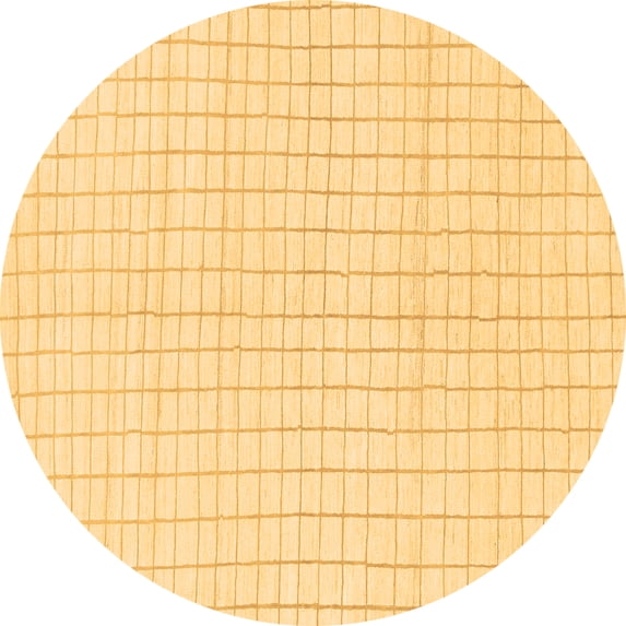 Ahgly Company Indoor Round Solid Brown Modern Area Rugs, 8' Round