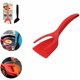 thumbnail image 1 of Espátula para bistec para huevos fritos, multifunción, 2 en 1, antiadherente, pinzas para hornear para utensilios de cocina, accesorios de cocina (rojo) 2 piezas, 1 of 4