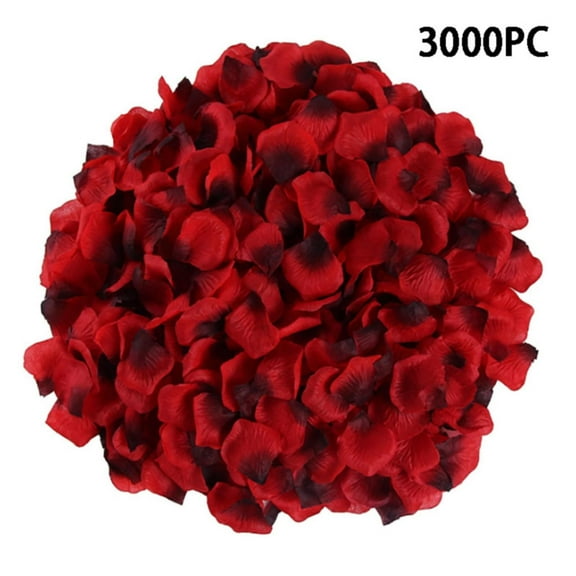 SeekLGT 3000 PCS Artificial Red Rose Petals Silk Flower Petals for Wedding Aisle Romantic Valentine Proposal Anniversary Bedroom Table Decor