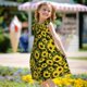 thumbnail image 5 of Balery Sunflowers In Vintage Camisón de princesa para niñas, pijama de algodón con mangas abullonadas, suave y bonito.-Medium, 5 of 6