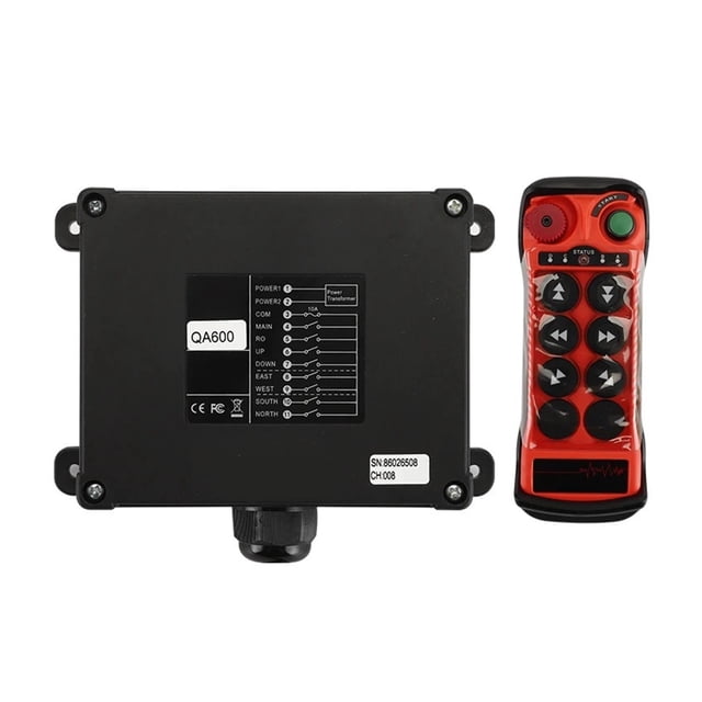 6 Touches Vitesse Unique Interrupteurs de Télécommande de Grue Radio Industrielle Sans Fil Contrôleur de Levage de Grue DC10-30, Facile à Utiliser