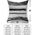 thumbnail image 6 of Gray Black Throw Pillow Covers Set of 2 Grey Modern Abstract Art Striped Pillows Farmhouse Outdoor Decorative Pillowcase Cotton Square Cushion Cover for Home Bed, 20x20 inch, 6 of 6