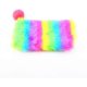 thumbnail image 1 of Estuche para lápices de arcoíris, bolsa de almacenamiento de papelería de gran capacidad, bolsa de cosméticos láser con bola de peluche de moda para mujeres y niñas, 1 of 4