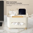 thumbnail image 3 of Namzi Tissue Storage Box, Multifunctional Tissue Box Holder, Tissue Cover Nightstand Organizer, Large Napkin Container with Multi Compartments for Table Living Room Bedroom(Beige), 3 of 5