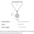 thumbnail image 2 of 14K Gold Necklace with Lucky White Jade Pendant, Unique Birthday or Birthday Gift for Women, Perfect for Wife or Girlfriend, 2 of 4