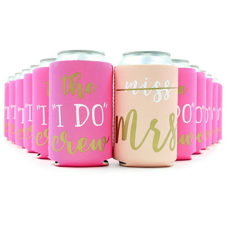 Juvale 12-Pack Pink Bachelorette Party Insulated Neoprene Beer & Soda Sleeve Covers for Favors & Gifts, Fits 12 Ounce (Best Bachelorette Party Favors)