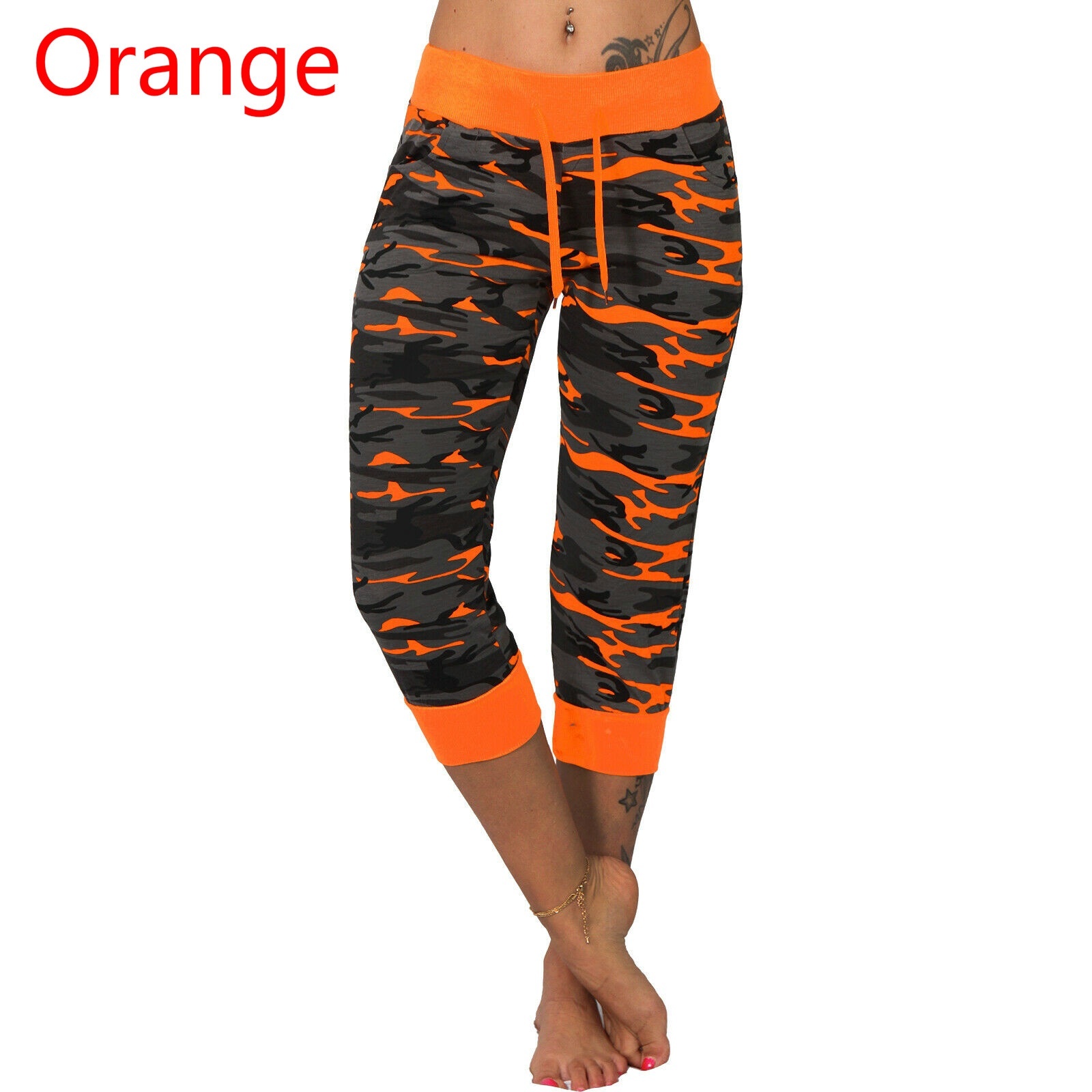 Women Jogging Capri Pants Camouflage Sport Fitness Pants Femmes Jogging