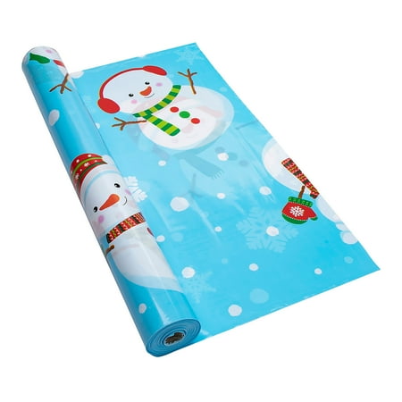 

Snowman Plastic Tablecloth Roll Party Supplies Christmas 1 Pieces