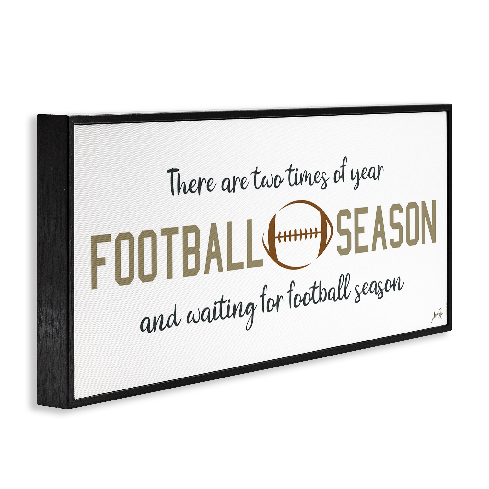 Stupell Industries Two Times of Year Sports Painting Black Framed Art Print Wall Art, 24 x 10