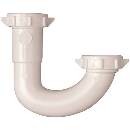 Plumb Pak PP20946 J-Bend, 1-1/4 in, Plastic, White