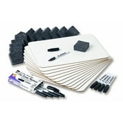 Charles Leonard Dry Erase Magnetic Lapboard Class Pack includes 12 Each: Plain/Plain 2-Sided Magnetic Lapboards, 2x2" Felt Erasers & Low Odor, Blk AP Certified Dry Erase Markers 36 Pieces/Box (35040)