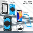 thumbnail image 3 of FIEWESEY Case for Xiaomi Redmi Pad SE 8.7 Case with Shoulder Strap & Stand Shockproof Protective Case for Xiaomi Redmi Pad SE 8.7" 4G 2024 Released (Black/Blue), 3 of 8