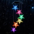 thumbnail image 5 of QiShi Color Changing Wind Chime Stars LED Wind Chime Wind Mobile Portable Waterproof Outdoor Decorative Romantic Wind Bell Light for Patio Yard Garden Home, 5 of 8
