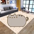 thumbnail image 2 of Pusheen-alfombrilla de franela antideslizante para niños, alfombra de dibujos animados para sala de estar, cocina, baño, decoración del hogar, lindos regalos de Navidad, novedad de 2023, 2 of 3
