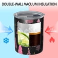 thumbnail image 2 of 12oz Coffee Tumblers Black and Pink Christmas Tree Pattern Stainless Steel Vacuum Insulated Travel Tumbler Coffee Cups Mug with Lid and Straw with Cleaning Brush for Cold & Hot Drinks, 2 of 5