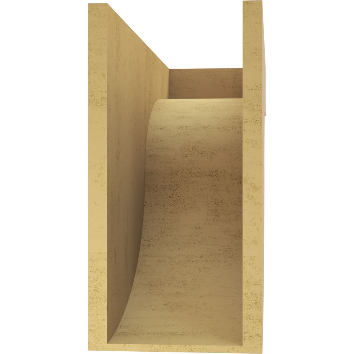 9"W x 27"D x 18"H Classic Del Monte Rough Cedar Woodgrain TimberThane Corbel, Primed Tan