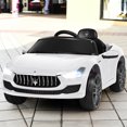 thumbnail image 2 of Gymax 12V Maserati Licensed Kids Ride on Car w/ RC Remote Control Led Lights MP3 White, 2 of 10