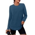 thumbnail image 1 of Camisa XIEERDUO para mujer, manga larga, con protección contra salpicaduras, azul, talla M, 1 of 5