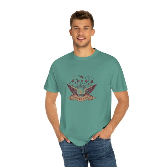 Happy July 4th Unisex Garment-Dyed T-shirt