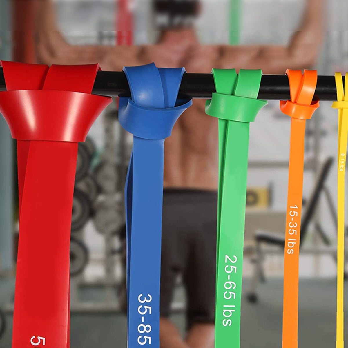 Resistance Bands, Various Levels Resistance Bands With Door Anchors And Handles, Fitness Bands For Strength Training, Training, Physiotherapy, Yoga For Men And Women - Orange