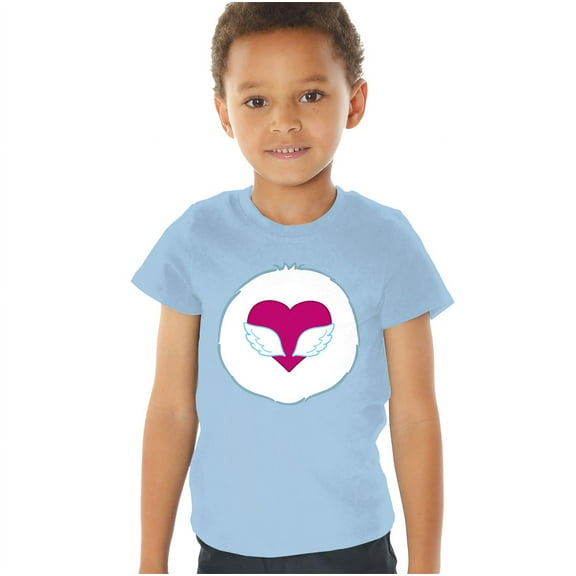 Care Bears Cousins Swift Heart Rabbit Belly Kids T Shirt (4) for Toddler Boys and Girls, Light Blue