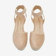 thumbnail image 3 of BURUDANI Women's Elastic Ankle Strap Espadrilles Wedge Sandals, 3 of 4