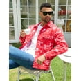 thumbnail image 6 of Christmas Jean Jacket Men Trucker Unlined Coats Xmas Printed Tops Stocking Stuffers for Man(Red Christmas,XS), 6 of 9