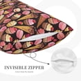 thumbnail image 3 of Uemuo Ice Cream Cake Print Throw Pillow Case – Cozy & Soft Cushion Cover, Hypoallergenic Pillow Case for Sleeping, Perfect for Women with Envelope Closure-20"x30", 3 of 6