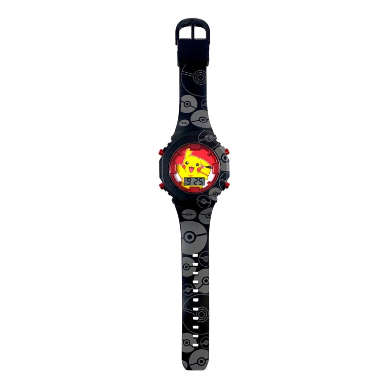 Pokémon Pikachu Unisex Child Red and Black LCD Watch and Survival