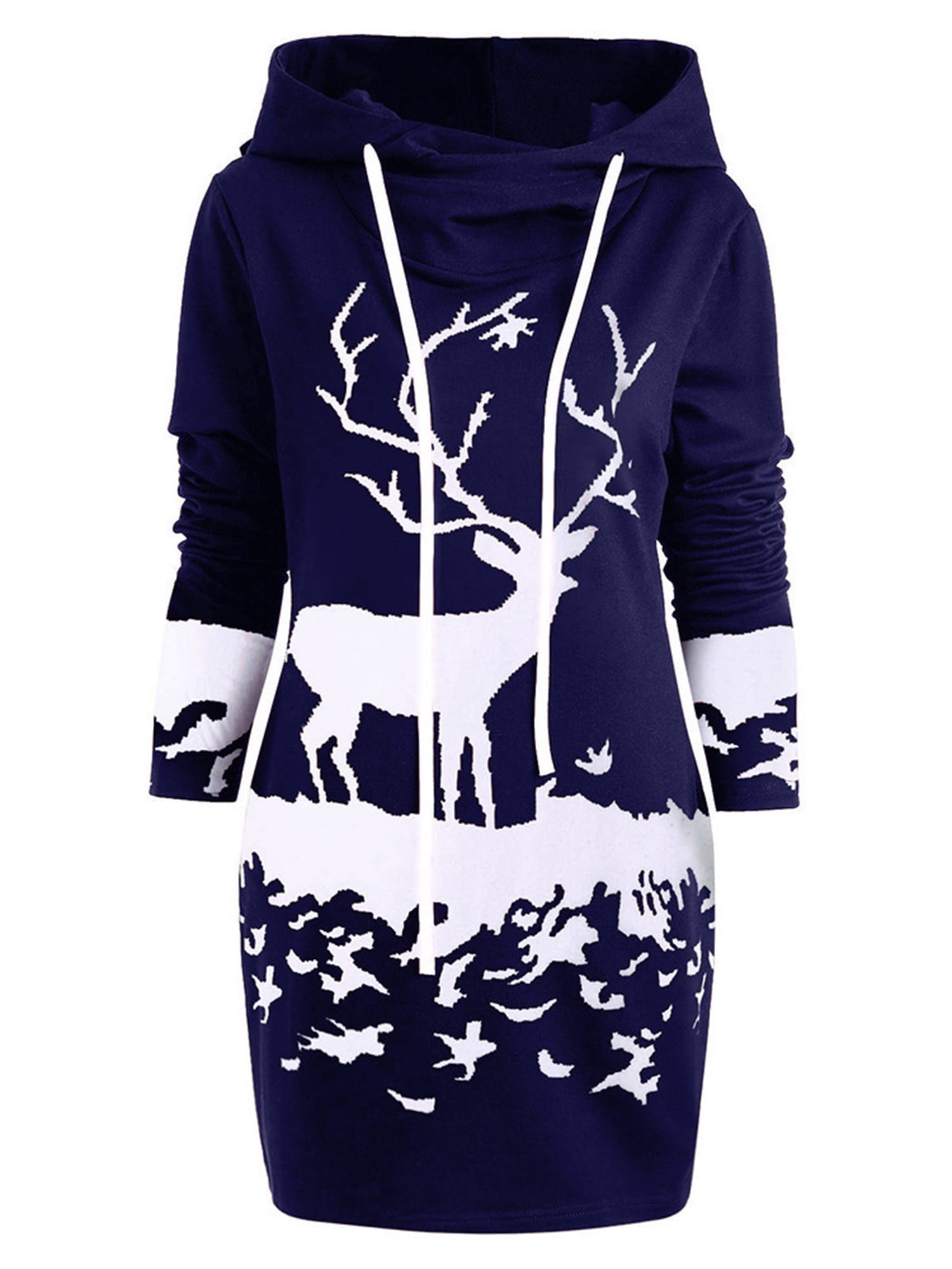 long hooded jumper dress
