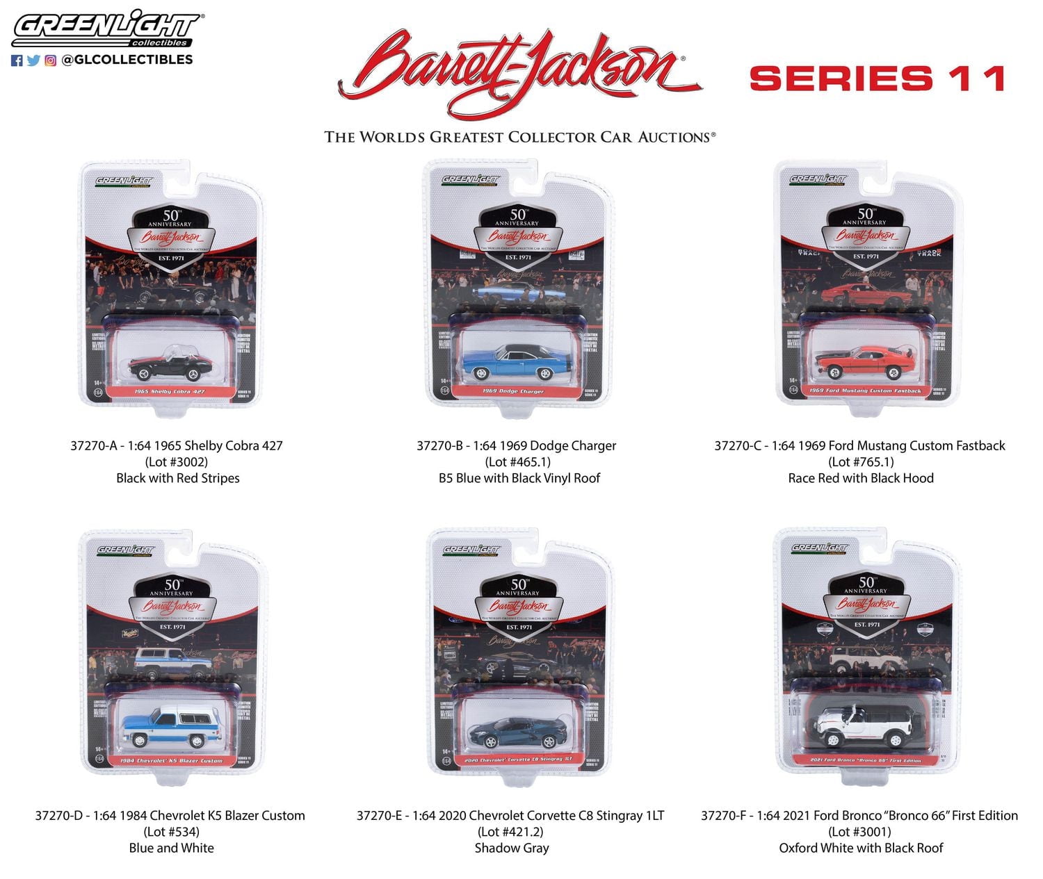 GreenLight 1:64 Barrett-Jackson Die-Cast Vehicles Series 11