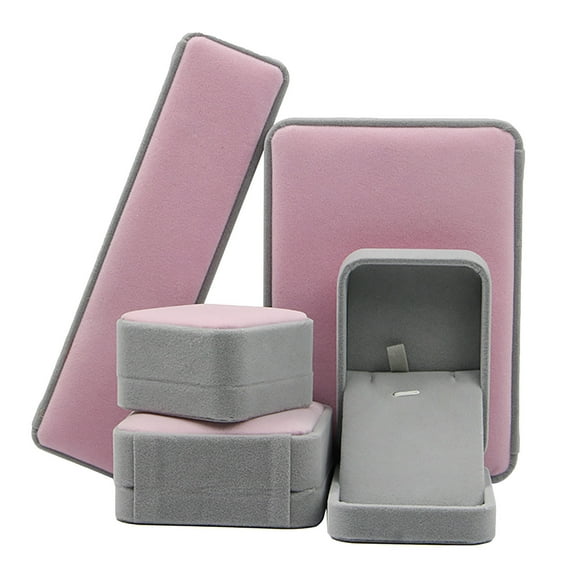 Jacenvly Mother's Day New Velvet Presentation Gift Jewellery Ring Necklace Bracelet Display Box Case Mother's Day Decoration Mother's Day Gifts For Wome/Men