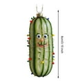 thumbnail image 4 of Sylvtty Christmas Pickle Hanging Ornaments Acrylic Xmas Tree Pendant 2D Flat Green Cucumber Decoration for Tree Window Door Car Decor, 4 of 7