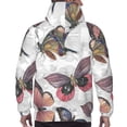thumbnail image 7 of Pofeuu Vintage Butterflies Print Mens Casual Hooded Collar Drawstring Hoodies Pullover Sweatshirts Casual Long Sleeve Shirts-4X-Large, 7 of 7
