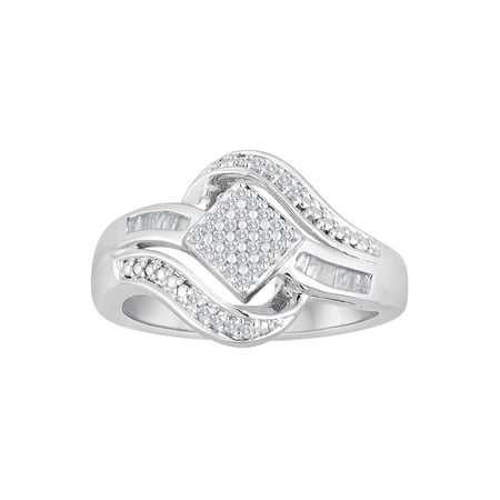 Brilliance Fine Jewelry 1/6 Carat T.W. Diamond Sterling Silver Ring