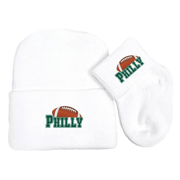 Future Tailgater Newborn Baby Knit Cap and Socks Set for Philadelphia Fans